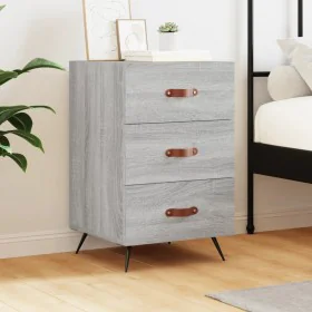 Mesita de noche madera de ingeniería gris Sonoma 40x40x66 cm de , Mesitas de noche - Ref: Foro24-827634, Precio: 61,20 €, Des...