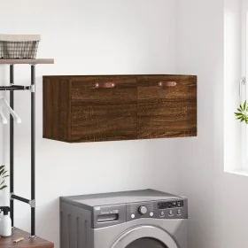 Armario de pared madera ingeniería marrón roble 80x36,5x35 cm de , Taquillas y armarios de almacenamiento - Ref: Foro24-83005...