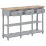 Gray MDF console table 120x30x76 cm by , Side tables - Ref: Foro24-280017, Price: 153,27 €, Discount: %