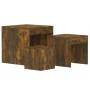 Stackable tables 3 pieces plywood smoked oak by , Side tables - Ref: Foro24-815225, Price: 59,63 €, Discount: %