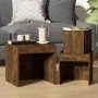 Stackable tables 3 pieces plywood smoked oak by , Side tables - Ref: Foro24-815225, Price: 59,63 €, Discount: %