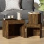 Stapelbare Tische, 3-teilig, Eichenfurnierholz, geräuchert. von , Seitentische - Ref: Foro24-815225, Preis: 59,63 €, Rabatt: %