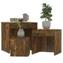 Stackable tables 3 pieces plywood smoked oak by , Side tables - Ref: Foro24-815225, Price: 59,63 €, Discount: %