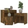 Stapelbare Tische, 3-teilig, Eichenfurnierholz, geräuchert. von , Seitentische - Ref: Foro24-815225, Preis: 59,63 €, Rabatt: %
