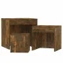 Mesas apilables 3 pzas madera contrachapada roble ahumado de , Mesas auxiliares - Ref: Foro24-815225, Precio: 59,63 €, Descue...