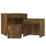 Stackable tables 3 pieces plywood smoked oak by , Side tables - Ref: Foro24-815225, Price: 59,63 €, Discount: %