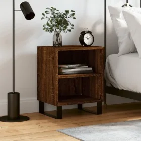 Engineered wood brown oak bedside table 40x30x50 cm by , Nightstands - Ref: Foro24-826810, Price: 38,32 €, Discount: %