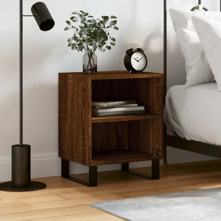 Engineered wood brown oak bedside table 40x30x50 cm by , Nightstands - Ref: Foro24-826810, Price: 38,32 €, Discount: %