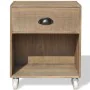 Brown bedside table, 2 units, solid wood by , Nightstands - Ref: Foro24-243162, Price: 109,72 €, Discount: %