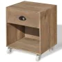 Brown bedside table, 2 units, solid wood by , Nightstands - Ref: Foro24-243162, Price: 109,72 €, Discount: %