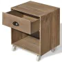 Brown bedside table, 2 units, solid wood by , Nightstands - Ref: Foro24-243162, Price: 109,72 €, Discount: %