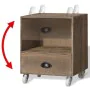 Mesita de noche marrón 2 unidades madera maciza de , Mesitas de noche - Ref: Foro24-243162, Precio: 109,72 €, Descuento: %