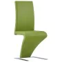 Sillas de comedor forma de zigzag 2 uds cuero sintético verde de , Sillas de comedor - Ref: Foro24-281898, Precio: 223,72 €, ...