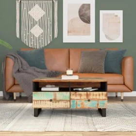 Mesa de centro madera reciclada y contrachapada 80x54x40 cm de , Mesas de centro - Ref: Foro24-351956, Precio: 170,91 €, Desc...