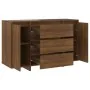 Aparador con 3 cajones marrón roble 120x41x75 cm de , Aparadores - Ref: Foro24-813064, Precio: 151,94 €, Descuento: %