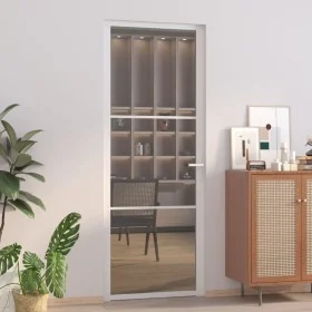 Puerta interior vidrio EGS y aluminio blanco 76x201,5 cm de , Puertas para el hogar - Ref: Foro24-350584, Precio: 191,40 €, D...