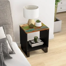 Mesa de centro madera reciclada y contrachapada 40x31x46 cm de , Mesas de centro - Ref: Foro24-350642, Precio: 52,19 €, Descu...