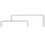 Set of 2 tempered glass coffee tables 90x30x20/110x30x40cm by , Coffee table - Ref: Foro24-284728, Price: 196,99 €, Discount: %