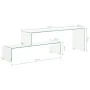 Set of 2 tempered glass coffee tables 90x30x20/110x30x40cm by , Coffee table - Ref: Foro24-284728, Price: 196,99 €, Discount: %