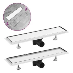 Shower drain with 2-in-1 stainless steel cover 53x14 cm by , Drains - Ref: Foro24-146006, Price: 46,59 €, Discount: %