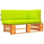Ecksofa aus imprägniertem Kiefernholz in Honigbraun für den Garten. von , Modulare Sofas für den Außenbereich - Ref: Foro24-3...