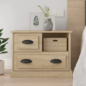 Mesita de noche color roble Sonoma 60x39x45 cm de , Mesitas de noche - Ref: Foro24-816363, Precio: 67,63 €, Descuento: %