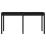 Mesa de jardín madera maciza pino negro 159,5x82,5x76 cm de , Mesas de jardín - Ref: Foro24-823980, Precio: 148,30 €, Descuen...
