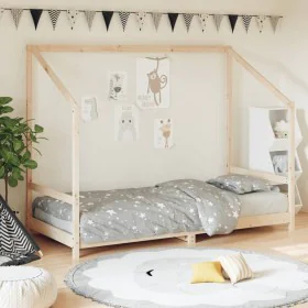 Estructura de cama para niños madera maciza de pino 90x200 cm de , Cunas y camas para niños - Ref: Foro24-835703, Precio: 119...
