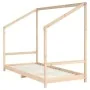 Estructura de cama para niños madera maciza de pino 90x200 cm de , Cunas y camas para niños - Ref: Foro24-835703, Precio: 119...