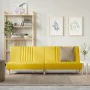 Sofá cama de tela amarillo claro de , Sofás - Ref: Foro24-351885, Precio: 225,48 €, Descuento: %