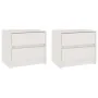 Nachttische, 2 Stück Massivholz Kiefer Weiß 40x30,5x35,5cm von , Nachttische - Ref: Foro24-808076, Preis: 86,35 €, Rabatt: %