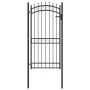 Schwarzes Stahlgittertor mit Spitzen, 100x200 cm. von , Gartentore - Ref: Foro24-146382, Preis: 170,04 €, Rabatt: %