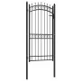 Schwarzes Stahlgittertor mit Spitzen, 100x200 cm. von , Gartentore - Ref: Foro24-146382, Preis: 170,04 €, Rabatt: %