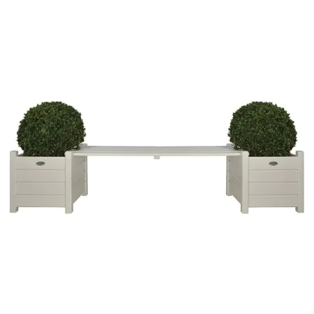 Maceteros blancos con banco, Esschert Design CF33W de , Maceteros y jardineras - Ref: Foro24-404626, Precio: 190,83 €, Descue...