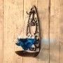 Esschert Design Barómetro de cristal con soporte de hierro 0,5 L TH31 de , Previsiones y estaciones meteorológicas - Ref: For...