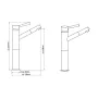 SCHÜTTE Grifo mezclador de lavabo alto CORNWALL cromado 196 mm de , Grifos - Ref: Foro24-429359, Precio: 88,10 €, Descuento: %