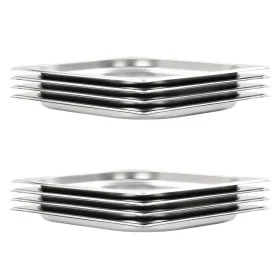 Bandejas Gastronorm 8 unidades GN 1/2 20 mm acero inoxidable de , Cubetas para mesas de vapor - Ref: Foro24-50885, Precio: 37...