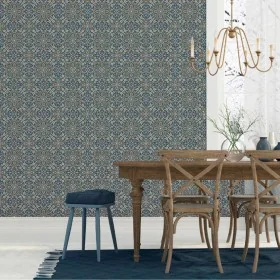 Noordwand Papel de pared Homestyle Portugese Tiles marrón y azul de , Papel pintado - Ref: Foro24-434264, Precio: 27,54 €, De...