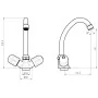 SCHÜTTE Zweigriff-Spültischbatterie PERUZZI Niederdruck verchromt von , Wasserhähne - Ref: Foro24-438728, Preis: 45,83 €, Rab...