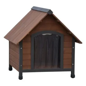 @Pet Casa de perros solapas de plástico Rustique marrón 102x82x87 cm de , Casetas para perros - Ref: Foro24-441161, Precio: 2...