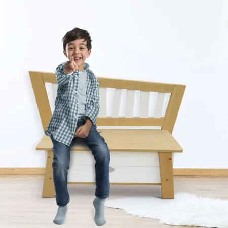 AXI Brown and White Corky Storage Bench by , Benches for halls and storage - Ref: Foro24-441646, Price: 112,77 €, Discount: %