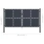 Anthrazitgraue Gartentür aus Stahl 300x175 cm von , Gartentore - Ref: Foro24-144527, Preis: 600,52 €, Rabatt: %