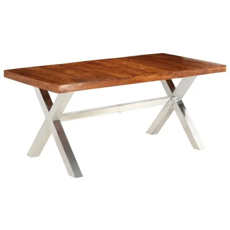 Mesa de comedor de madera maciza 180x90x76 cm de , Mesas de cocina y de comedor - Ref: Foro24-245639, Precio: 365,52 €, Descu...