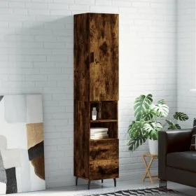 Smoked oak plywood sideboard 34.5x34x180 cm by , Sideboards - Ref: Foro24-3198934, Price: 111,03 €, Discount: %