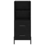 Aparador de madera contrachapada negro 34,5x34x180 cm de , Aparadores - Ref: Foro24-3200266, Precio: 118,14 €, Descuento: %