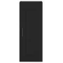 Aparador de madera contrachapada negro 34,5x34x180 cm de , Aparadores - Ref: Foro24-3200266, Precio: 118,14 €, Descuento: %