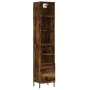Smoked oak plywood sideboard 34.5x34x180 cm by , Sideboards - Ref: Foro24-3189778, Price: 99,47 €, Discount: %