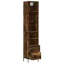 Smoked oak plywood sideboard 34.5x34x180 cm by , Sideboards - Ref: Foro24-3189778, Price: 99,47 €, Discount: %