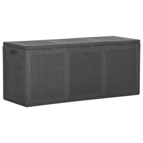 Caja de almacenaje para jardín 270 L PP ratán negra de , Cajas de almacenaje para exteriores - Ref: Foro24-151229, Precio: 11...