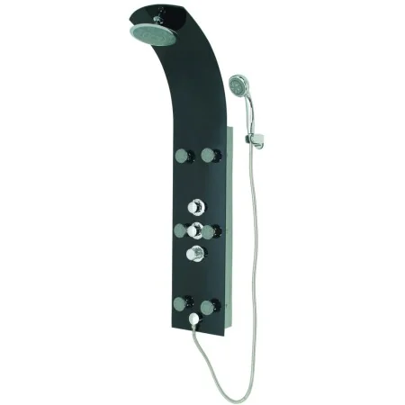 SCHÜTTE Panel ducha vidrio y mezclador termostático LANZAROTE negro de , Cabezales de ducha - Ref: Foro24-435035, Precio: 400...